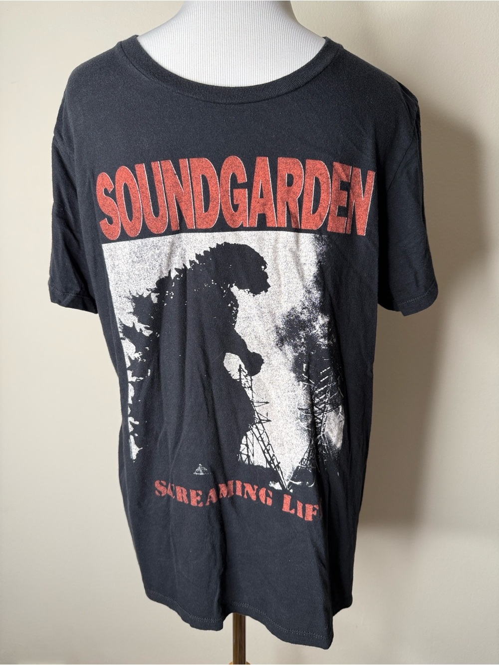 Soundgarden Black Screaming Life Crewneck Graphic Tee